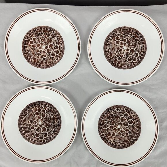 Corelle By Corning BATIK 8 1/2" Luncheon Plates Set of 4 1979-1982 Vintage - Picture 2 of 5